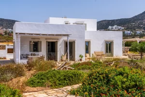 An outside view of the House of Harmony showing the lounge area and our garden