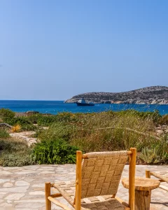 The view from the balconies that are outside the bedrooms and the lounge chairs